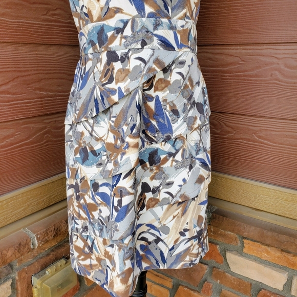 Connected Apparel Women's Tiered Formal Watercolor Midi Dress Size 10 NWOT - Picture 14 of 16
